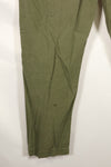 Late 1960s U.S. Army OG-107 Poplin fabric utility pants, used.