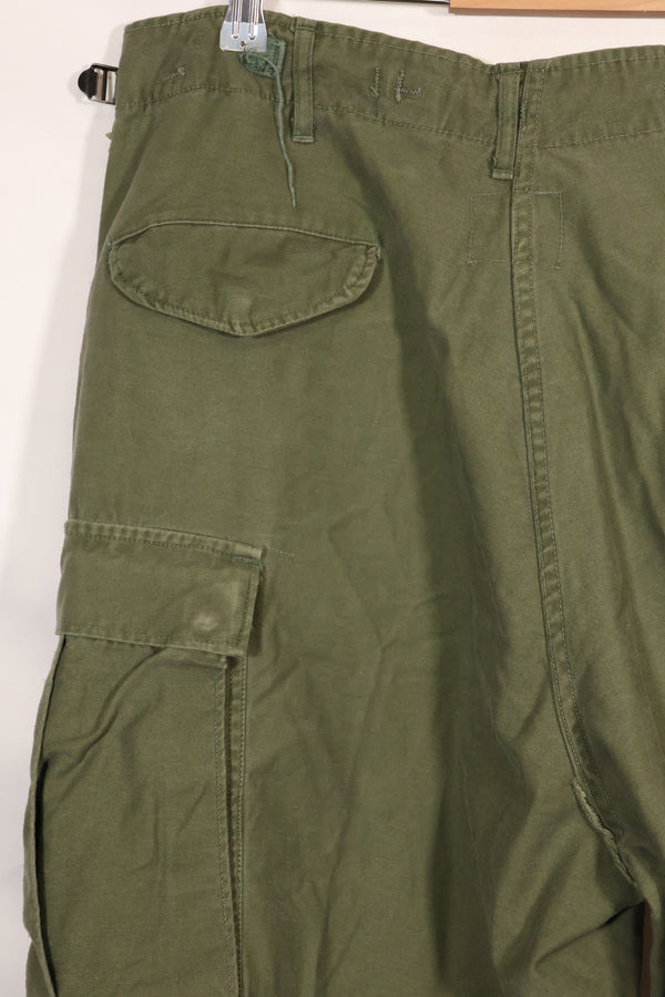 1960s-70s, estimated M-R U.S. Army M65 cotton field pants, used.