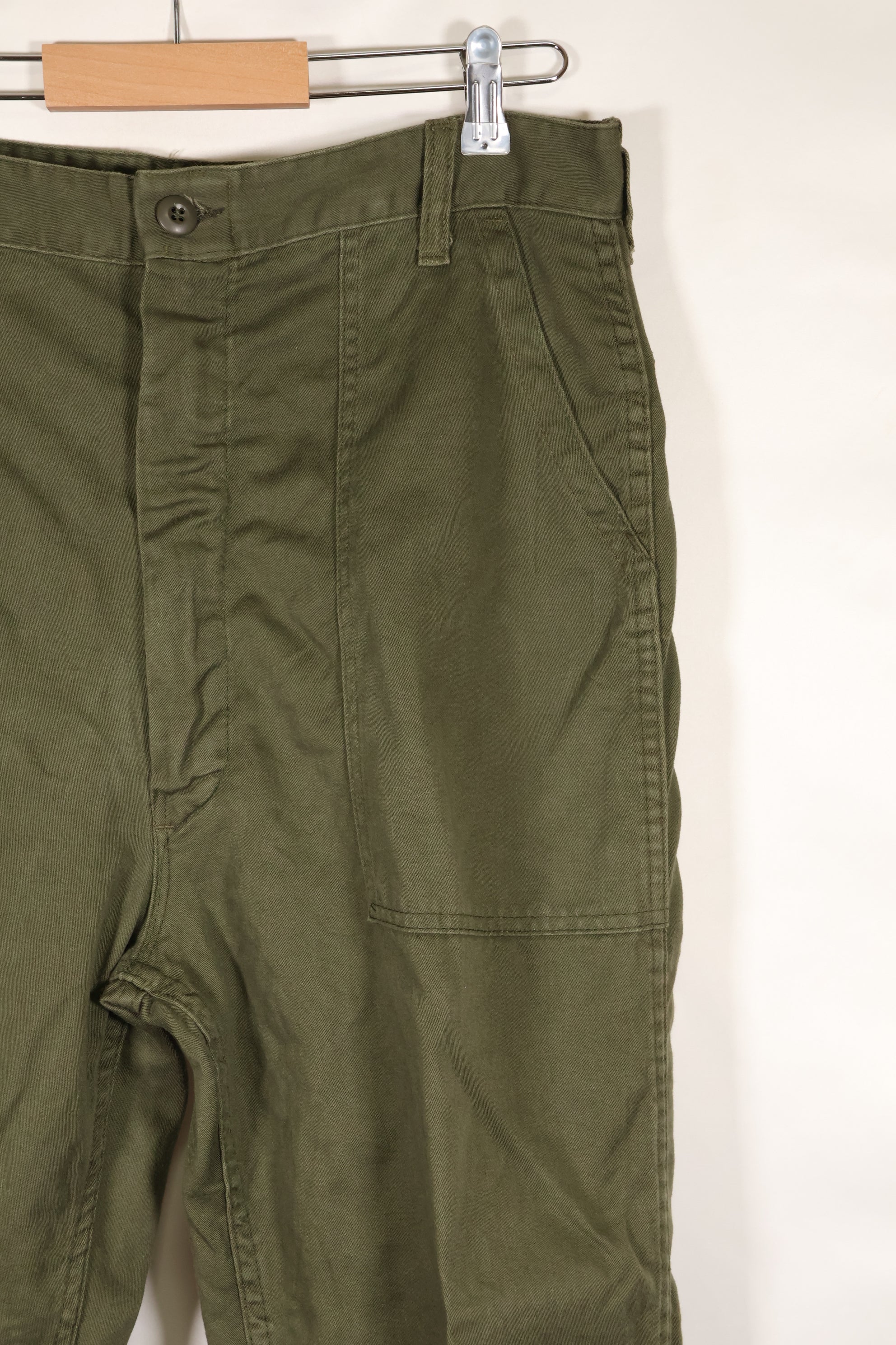 Late 1960s-70s lot, presumed PX item, 36 x 32 OG-107 utility pants, baker pants, used.