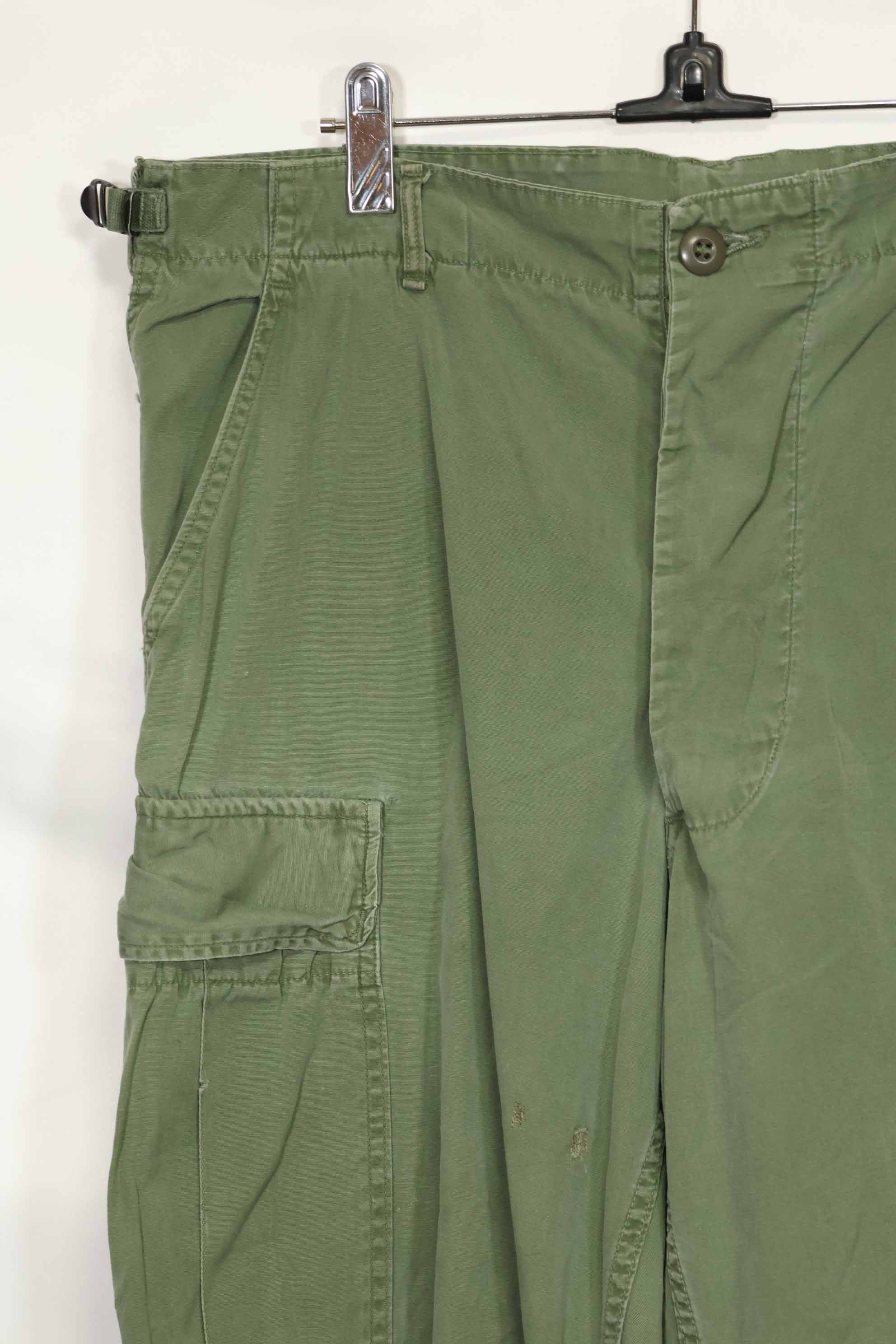 Estimated 1967 Contract 3rd Model Non Ripstop Jungle Fatigue Pants M-R Used