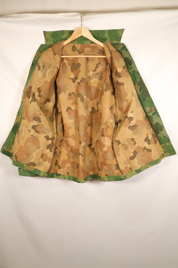 Authentic Fabric, Post-War Production, Authentic Mitchell Camouflage, Made from Shelter Half Fabric, 1st Model Jungle Fatigue Jacket, Used