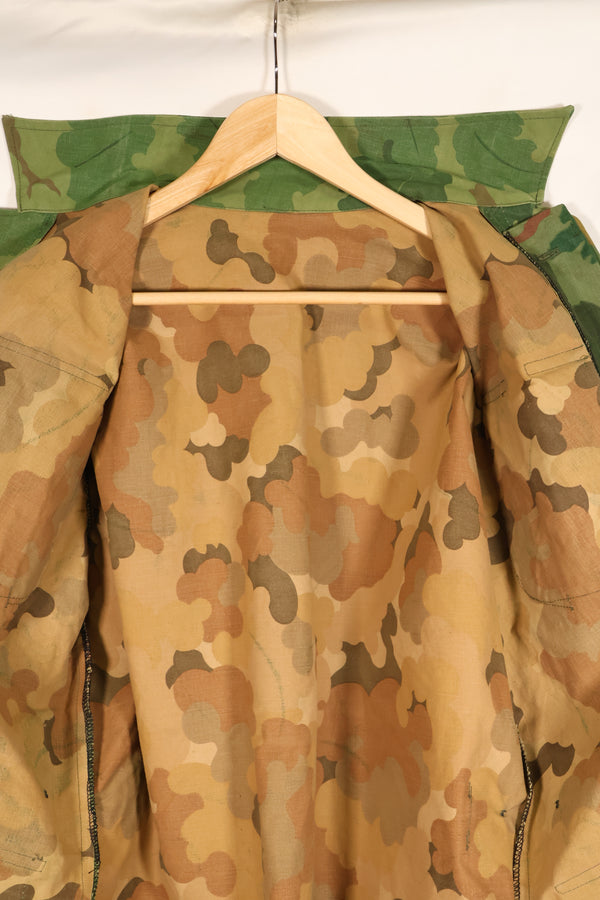 Authentic Fabric, Post-War Production, Authentic Mitchell Camouflage, Made from Shelter Half Fabric, 1st Model Jungle Fatigue Jacket, Used