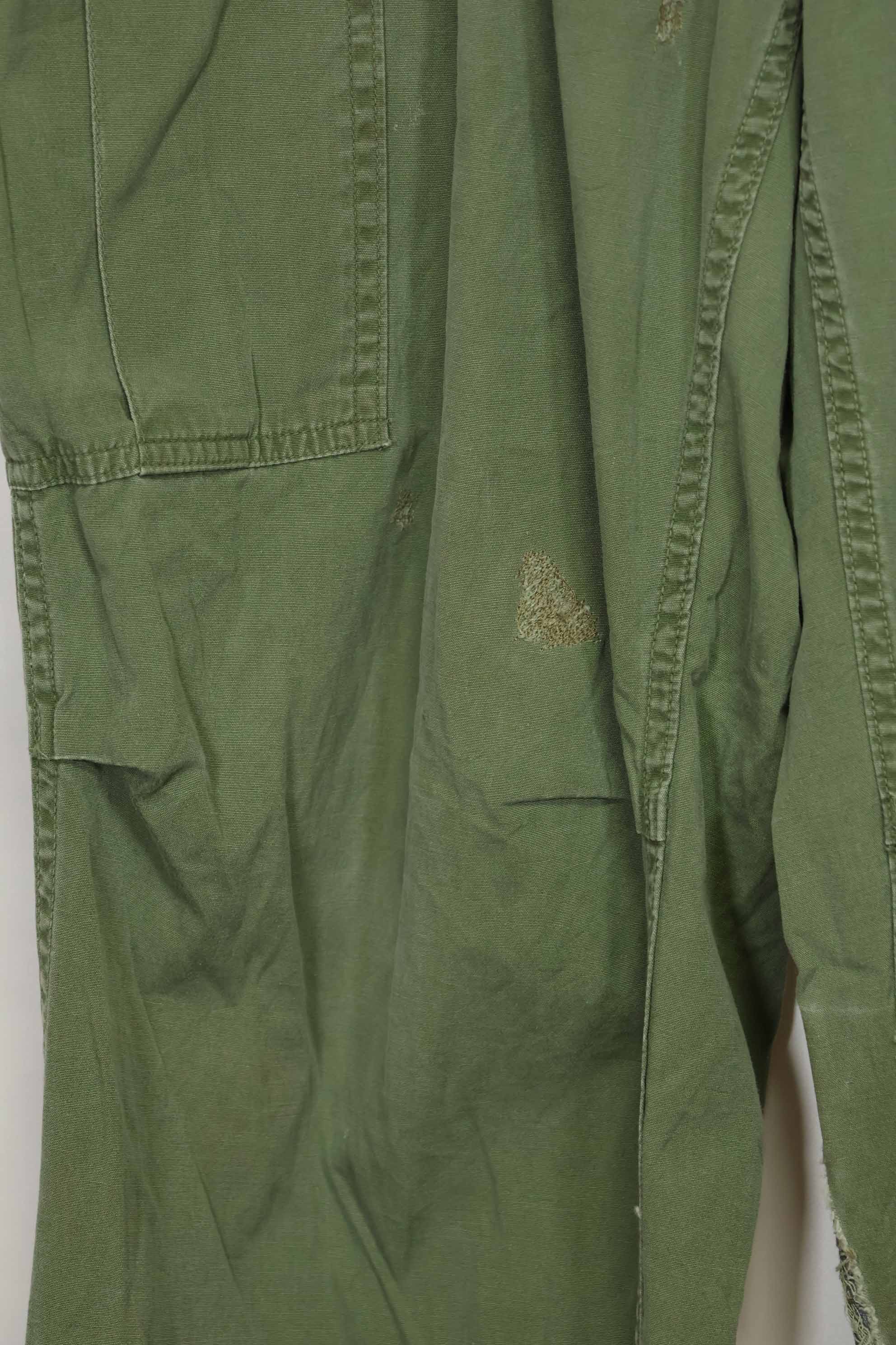 Estimated 1967 Contract 3rd Model Non Ripstop Jungle Fatigue Pants M-R Used