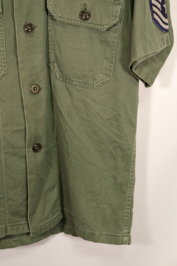 Real 1960s lot OG-107 USAF utility shirt with direct embroidery