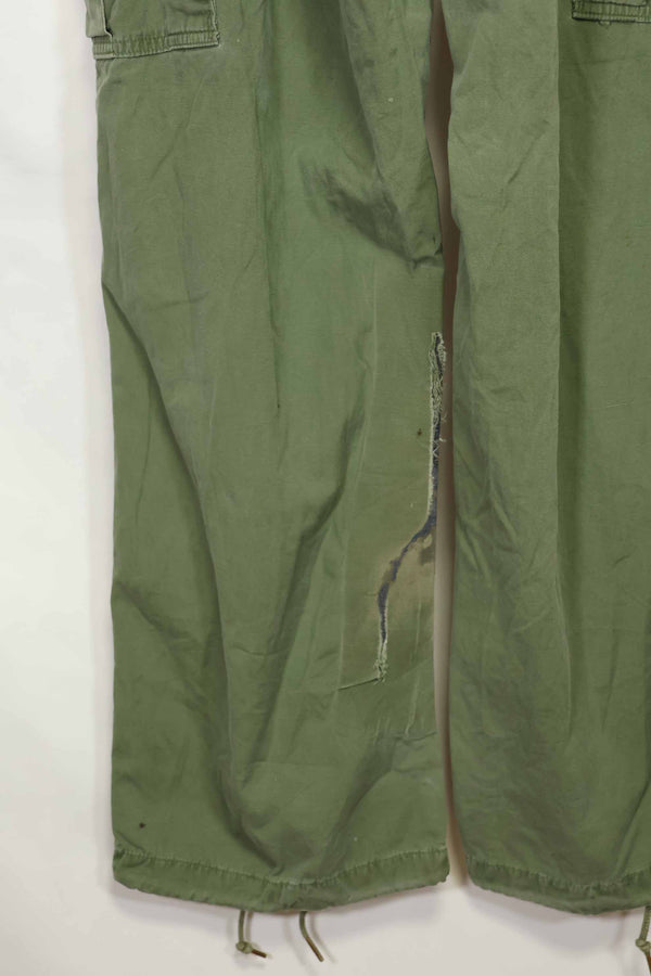 Estimated 1967 Contract 3rd Model Non Ripstop Jungle Fatigue Pants M-R Used