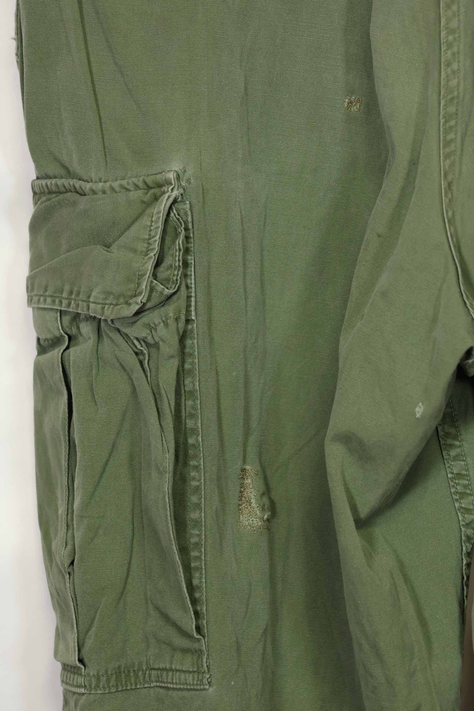 Estimated 1967 Contract 3rd Model Non Ripstop Jungle Fatigue Pants M-R Used