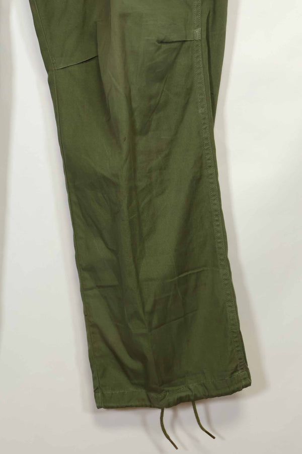 Estimated 1967 Contract 3rd Model Non Ripstop Jungle Fatigue Pants M-R Good Condition Used