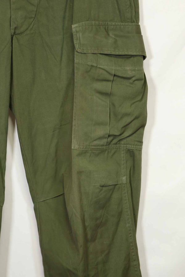 Estimated 1967 Contract 3rd Model Non Ripstop Jungle Fatigue Pants M-R Good Condition Used