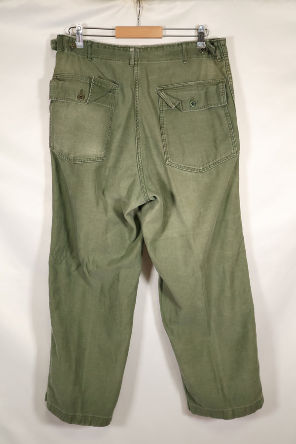 1961 contract, estimated size 36 OG-107 utility pants, baker pants, used.