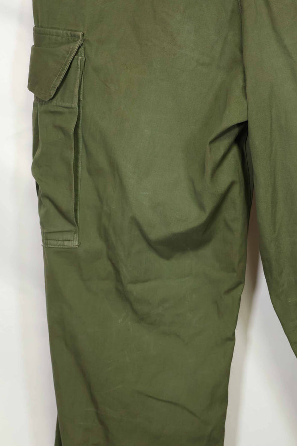 Estimated 1967 Contract 3rd Model Non Ripstop Jungle Fatigue Pants M-R Good Condition Used