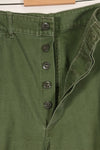 1950s-60s, estimated size 34 USMC P-56 utility pants, used.