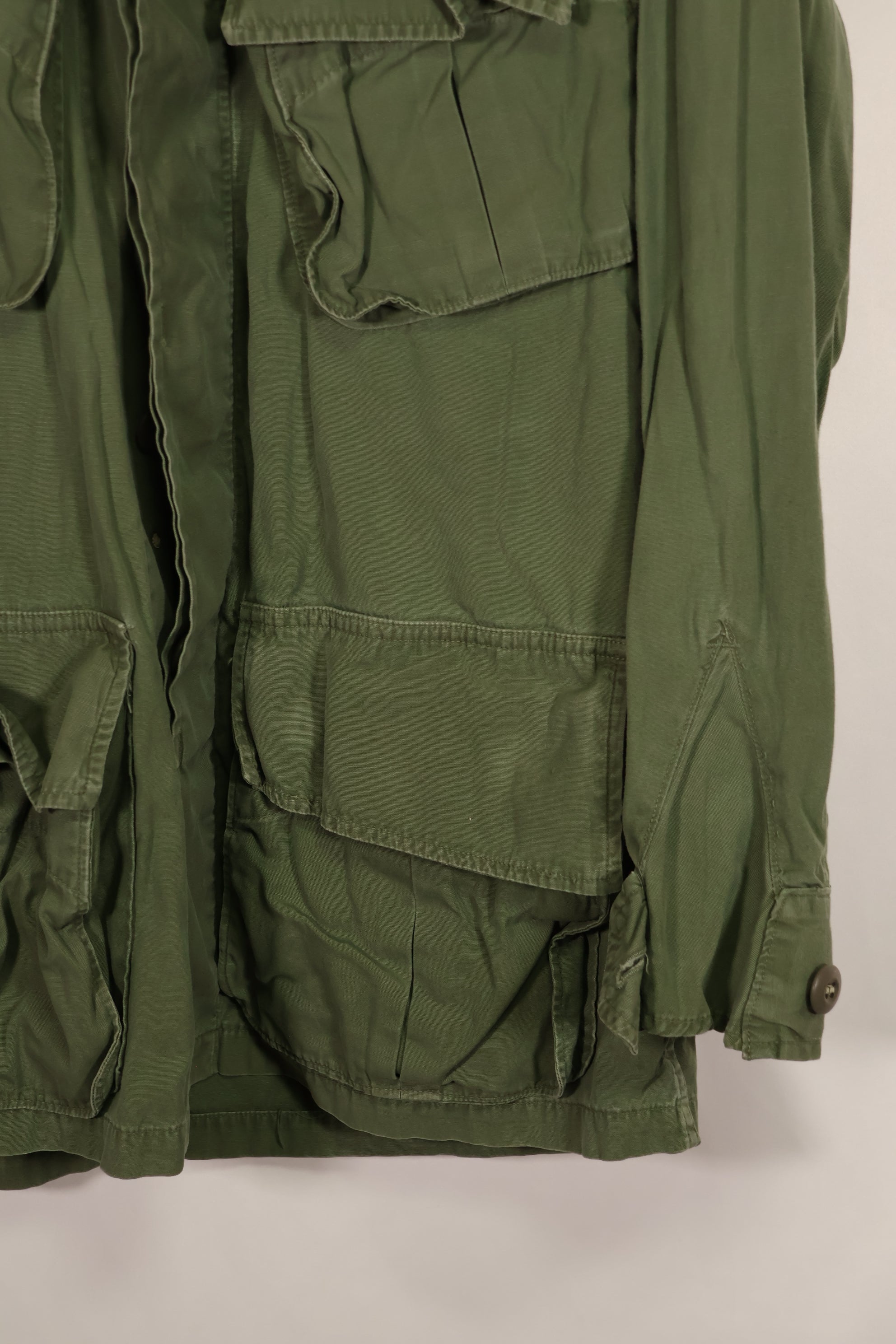 Real 2nd Model Jungle Fatigue Jacket without epaulettes, used.