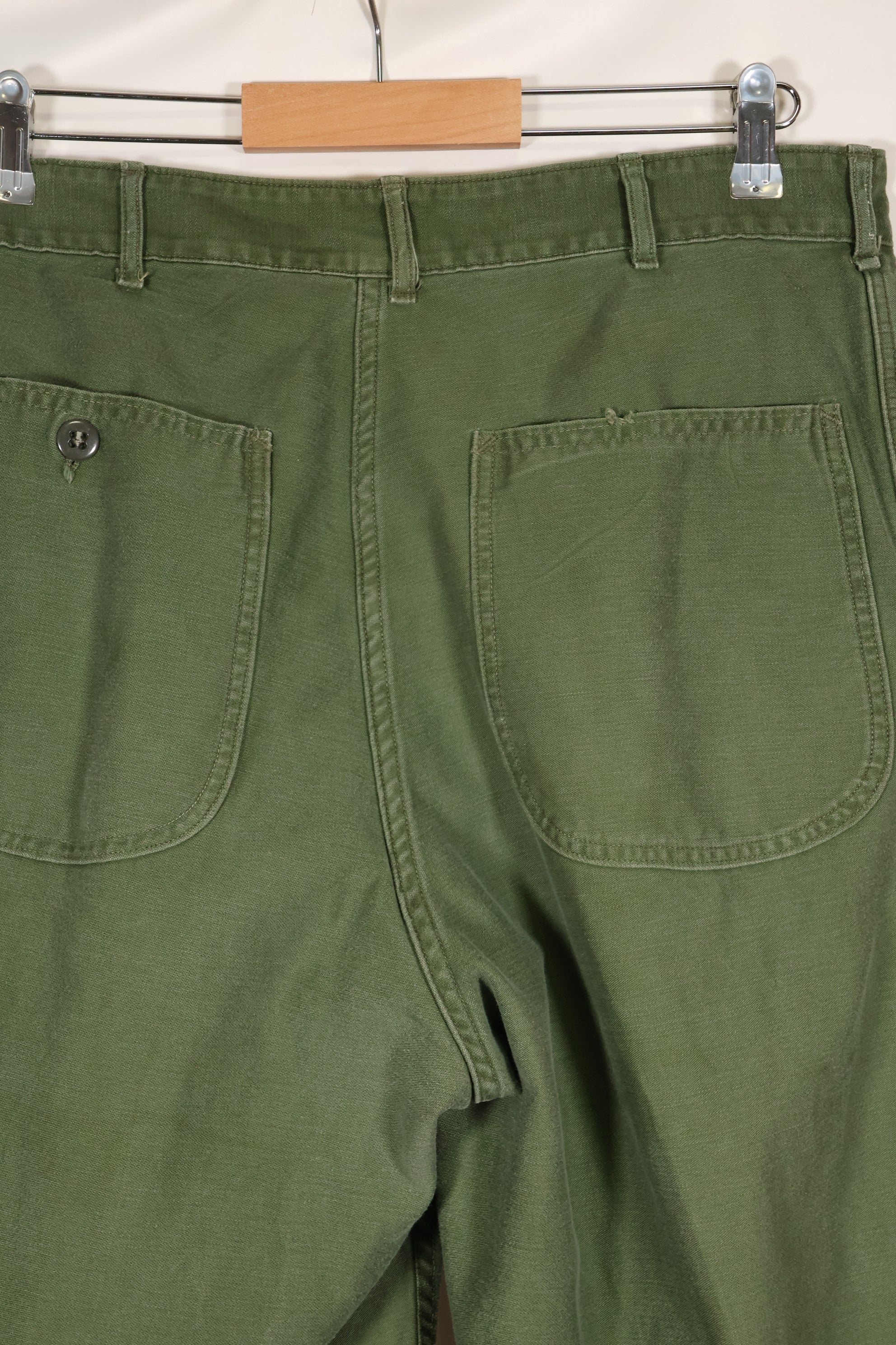 1950s-60s, estimated size 34 USMC P-56 utility pants, used.