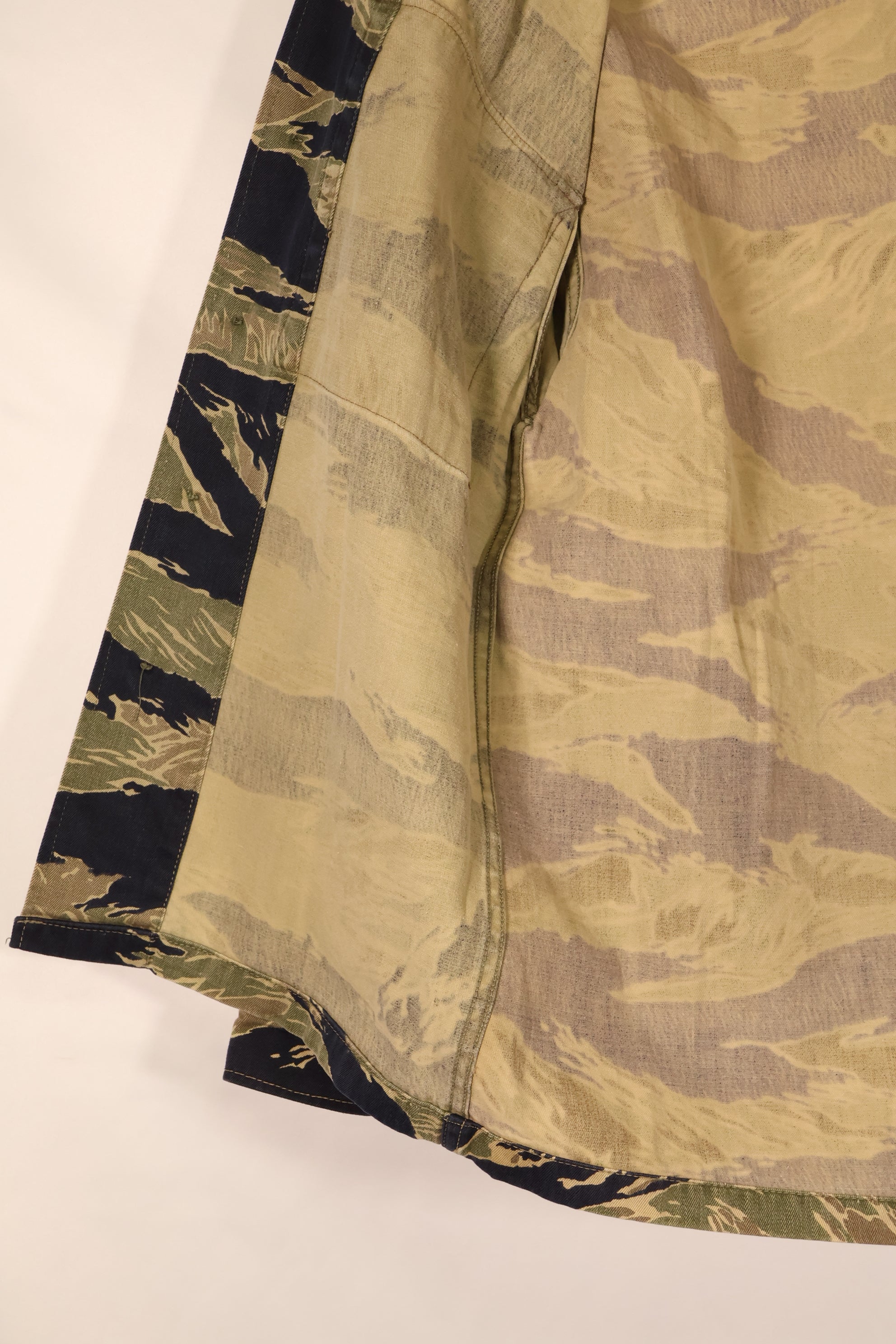 Circa 1965, Made in Japan, US-S, Okinawa Tiger Pattern, Tiger Stripe, US-cut shirt, JWD, Used