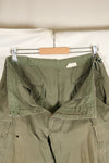 1969 Contract M-R 4th Model Jungle Fatigue Pants, stained, faded, used.