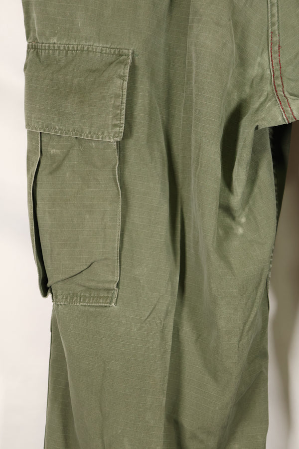 1969 Contract L-S 4th Model Jungle Fatigue Pants, used with fading.