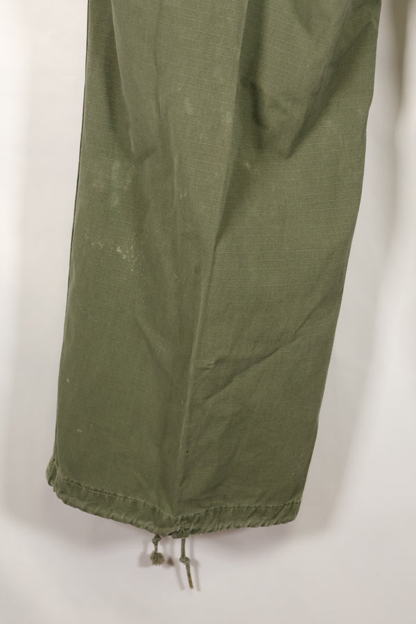1969 Contract L-S 4th Model Jungle Fatigue Pants, used with fading.
