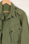 Real 1963 1st Model Jungle Fatigue Jacket, patch marks, faded.