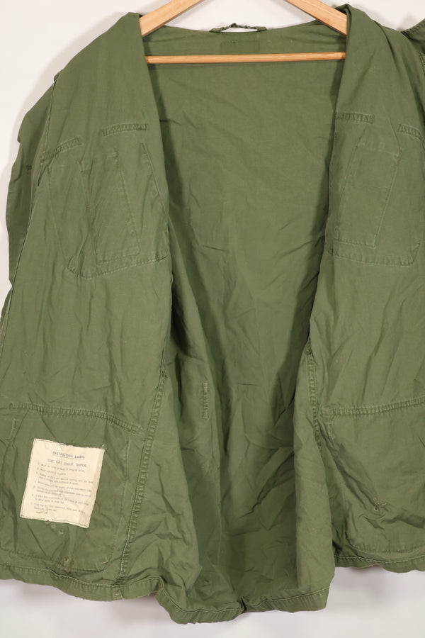 Real 1963 1st Model Jungle Fatigue Jacket, patch marks, faded.