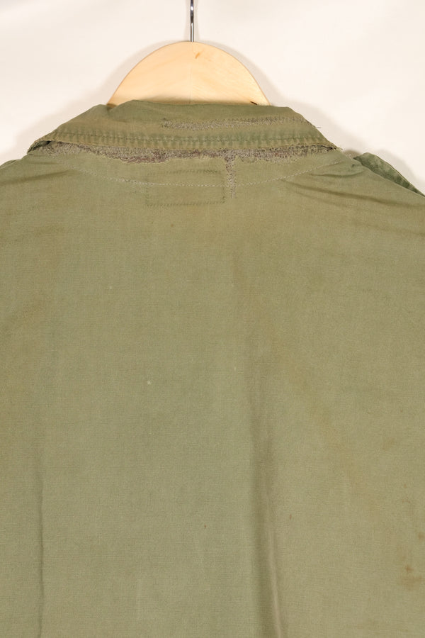 1963 Contract, estimated SMALL 1st Model Jungle Fatigue Jacket, used, stains, scratches.