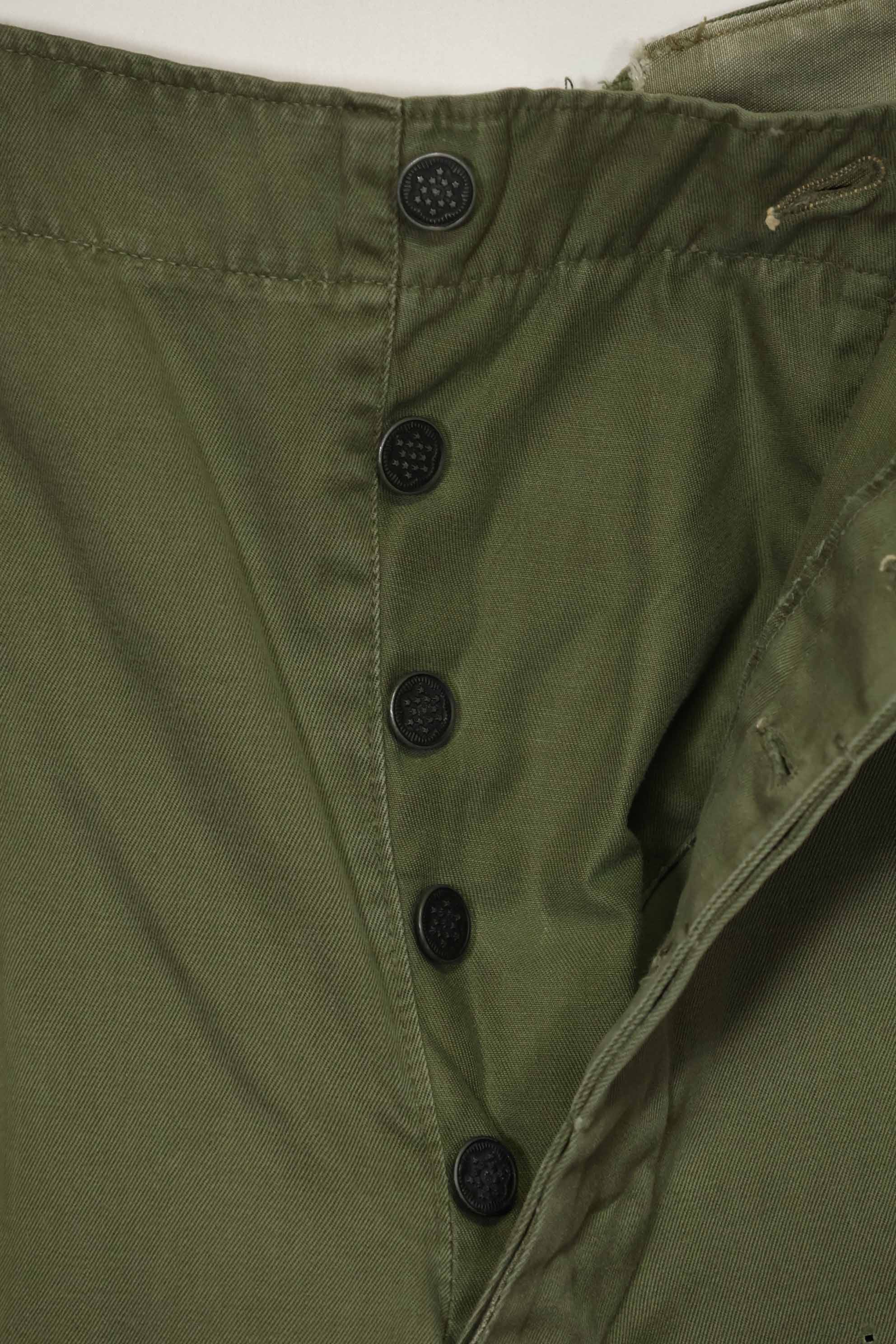 1950's U.S. Army Cotton Utility Pants, used, same model as the Great War.