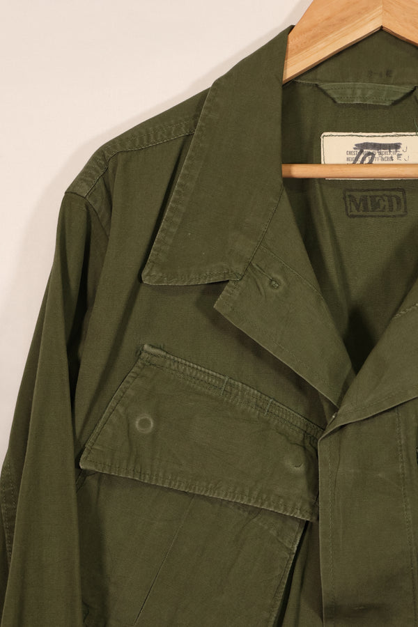 Real circa 1966-1967 lot 3rd Model Jungle Fatigue Jacket, used, size unreadable.