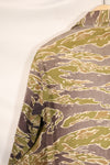 Real Late War Pattern Tiger Stripe Shirt, heavy weight fabric, faded, used.