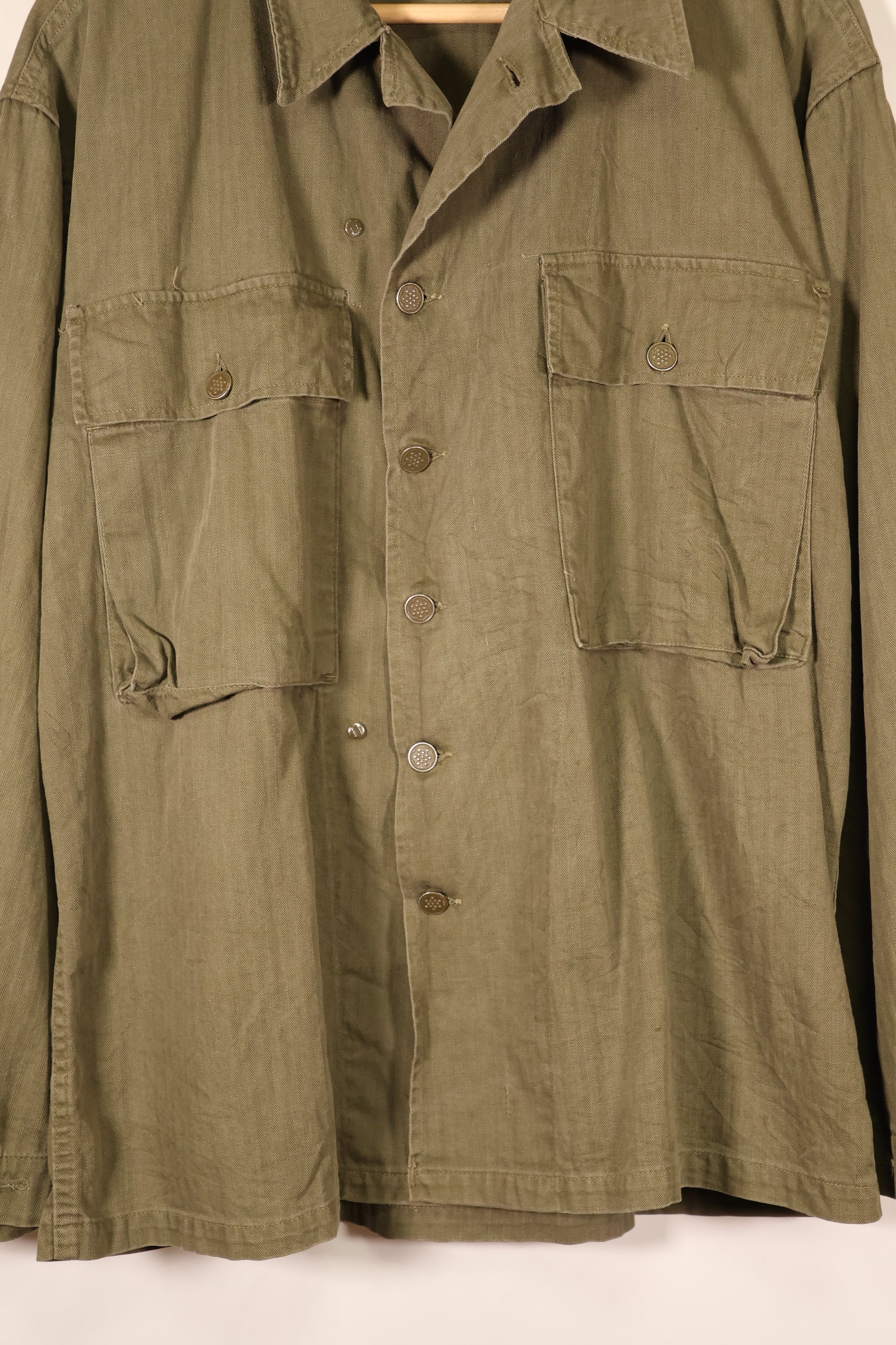 Early 1940s, Size 42R, U.S. Army M43 HBT Utility Jacket, Faded, Used