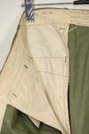 1940s-50s U.S. Army M45 cotton field pants with modified cargo pockets, airborne use, used, A