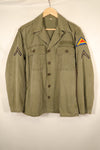 Late 1940s–1950s, U.S. Army, M-47 HBT Utility Shirt with Patches, Used