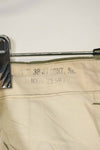 1940s-50s U.S. Army M45 cotton field pants with modified cargo pockets, airborne use, used, A