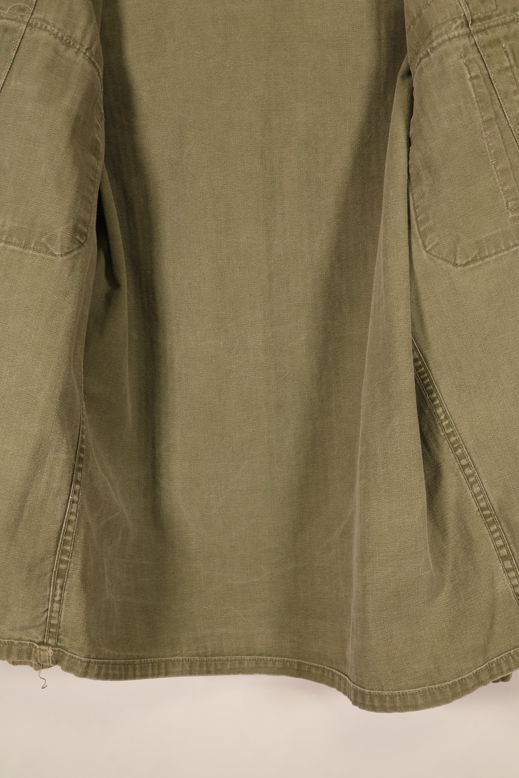 Late 1940s–1950s, U.S. Army, M-47 HBT Utility Shirt with Patches, Used
