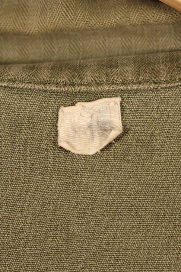 Late 1940s–1950s, U.S. Army, M-47 HBT Utility Shirt with Patches, Used