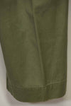 1940s-50s U.S. Army M45 cotton field pants with modified cargo pockets, airborne use, used, A