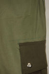 1940s-50s U.S. Army M45 cotton field pants with modified cargo pockets, airborne use, used, A