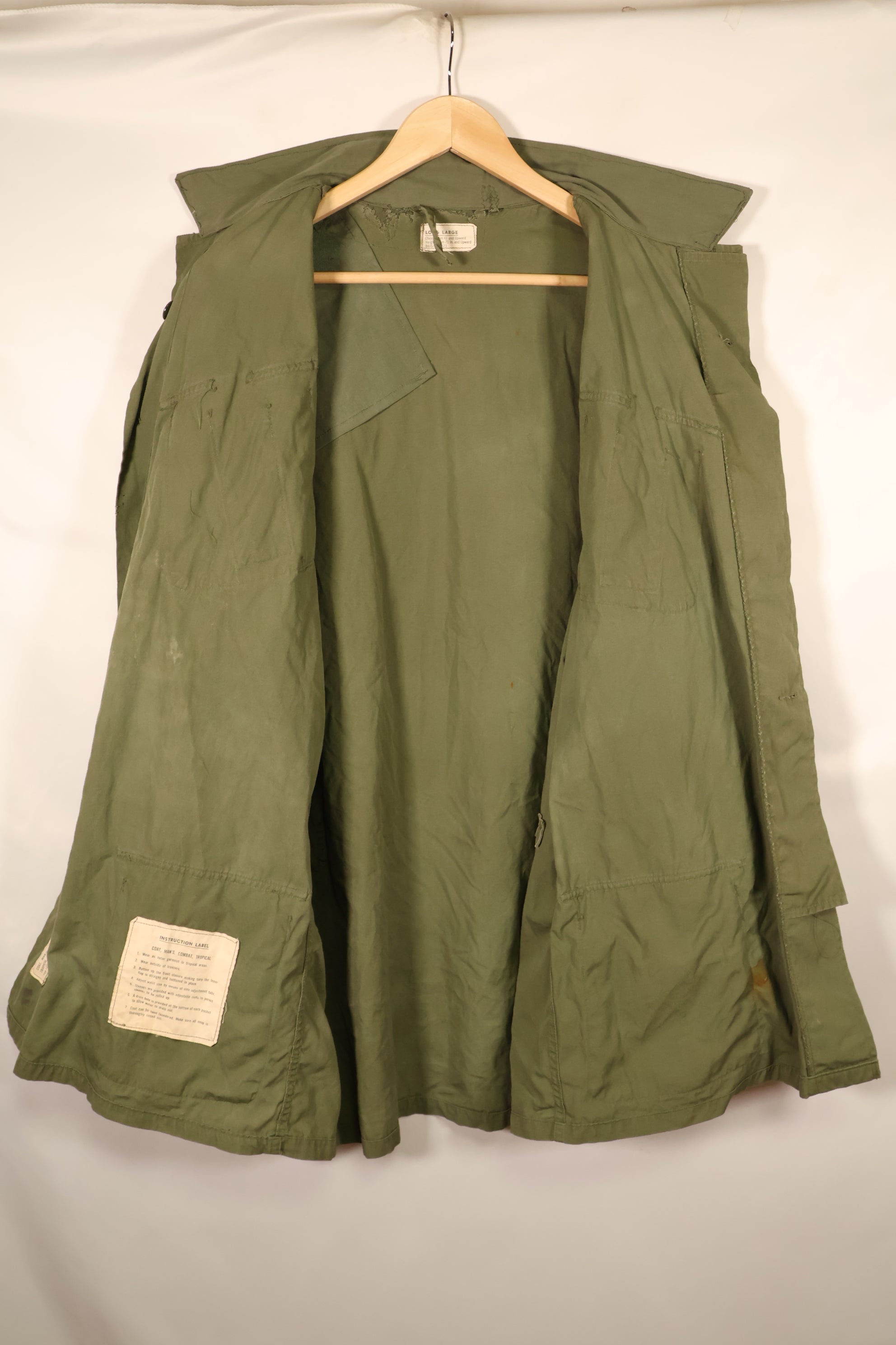 1963 Contract L-L 1st Model Jungle Fatigue Jacket, Repaired, Used