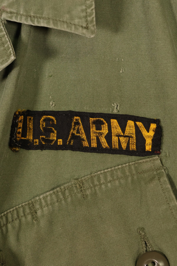 1963–64 Contract, Presumed S-L, 1st Model Jungle Fatigue Jacket with Patches, Used