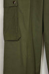 1940s-50s US Army M45 cotton field pants with modified cargo pockets, airborne use, used, B