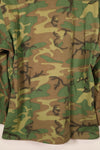 1969 Contract, M-S, U.S. Military, ERDL, Green Leaf Camo, Fatigue Jacket, Good Condition, Used