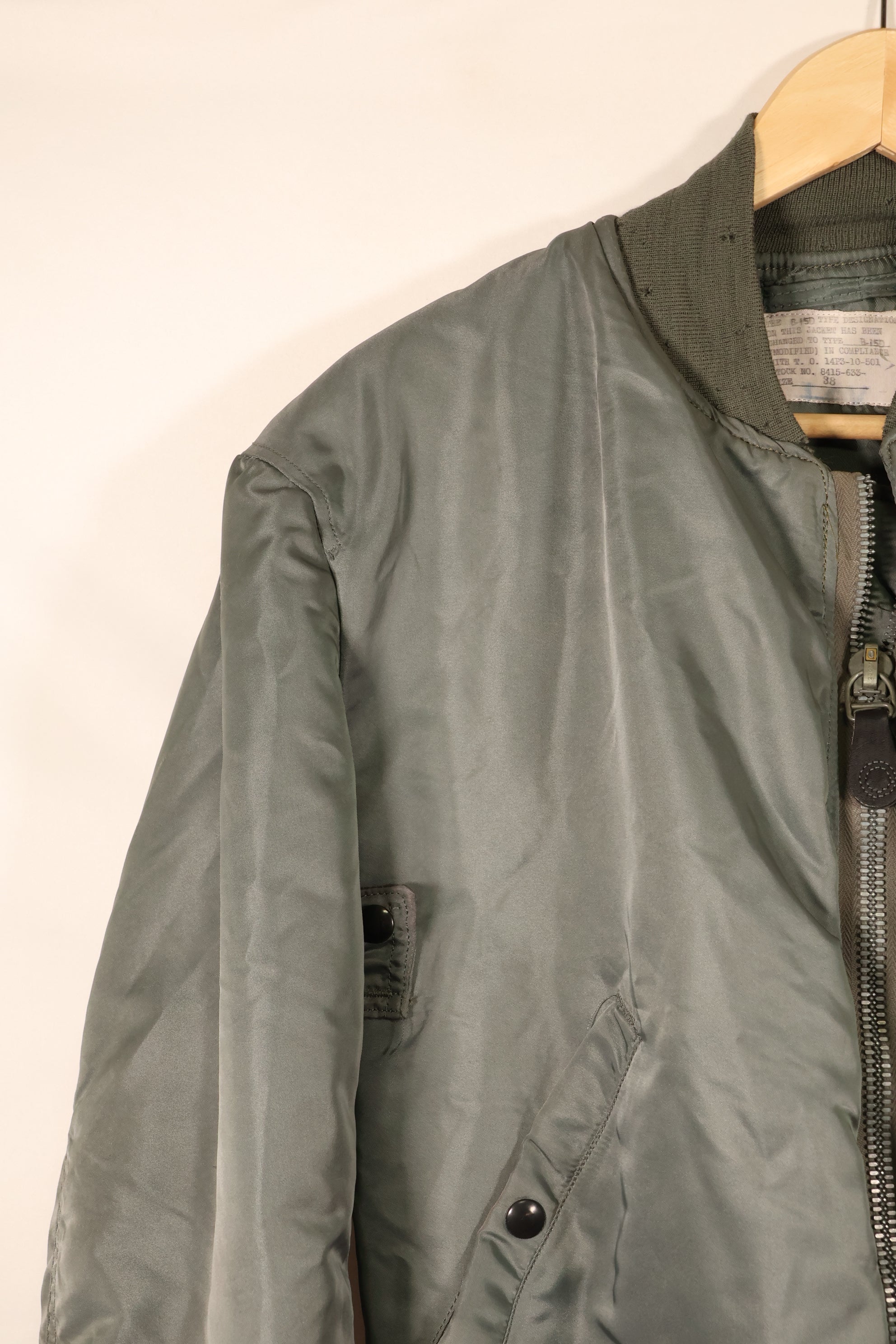 Early 1950s, Size 38, U.S. Air Force (USAF) B-15D Flight Jacket, Modified, Used