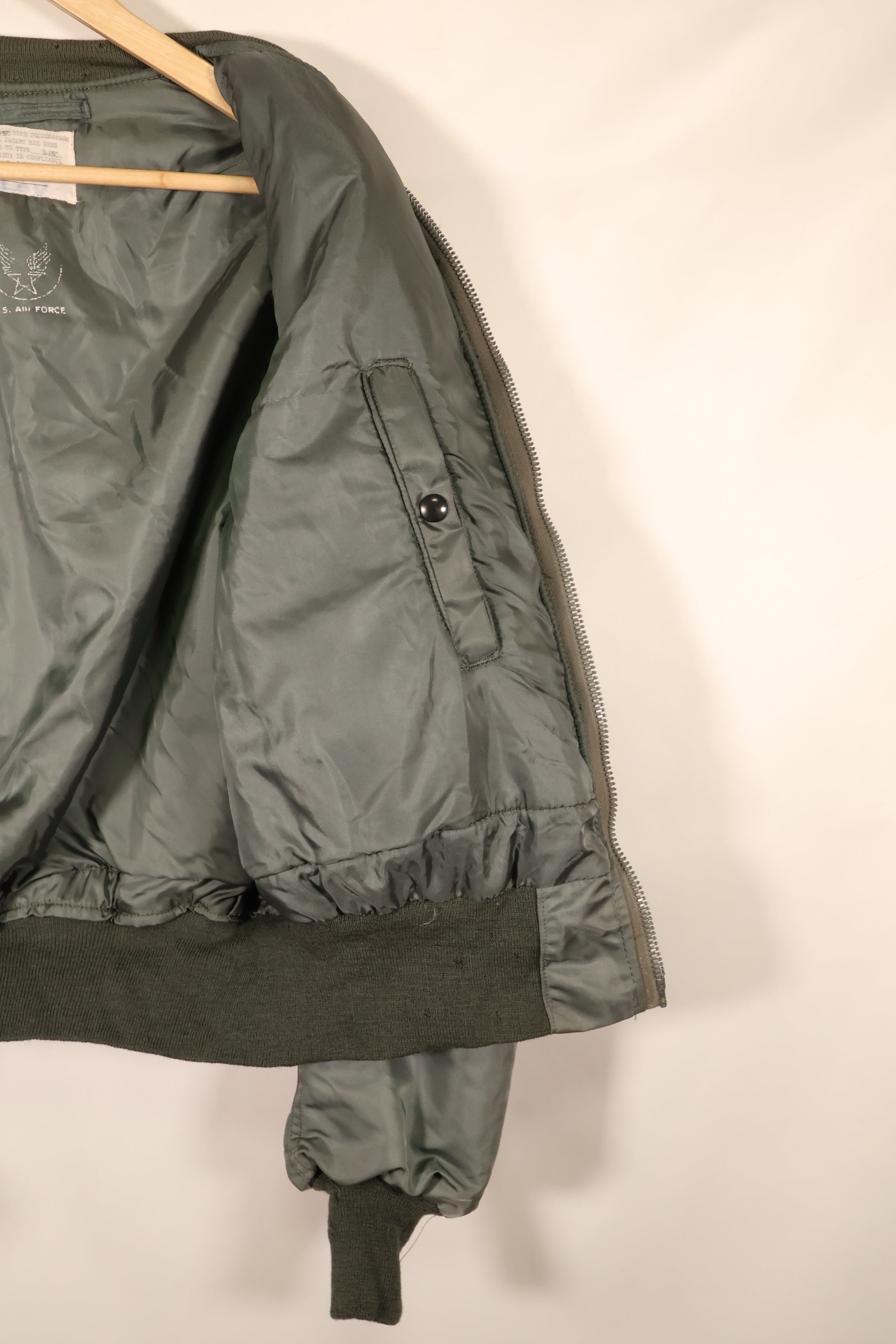 Early 1950s, Size 38, U.S. Air Force (USAF) B-15D Flight Jacket, Modified, Used