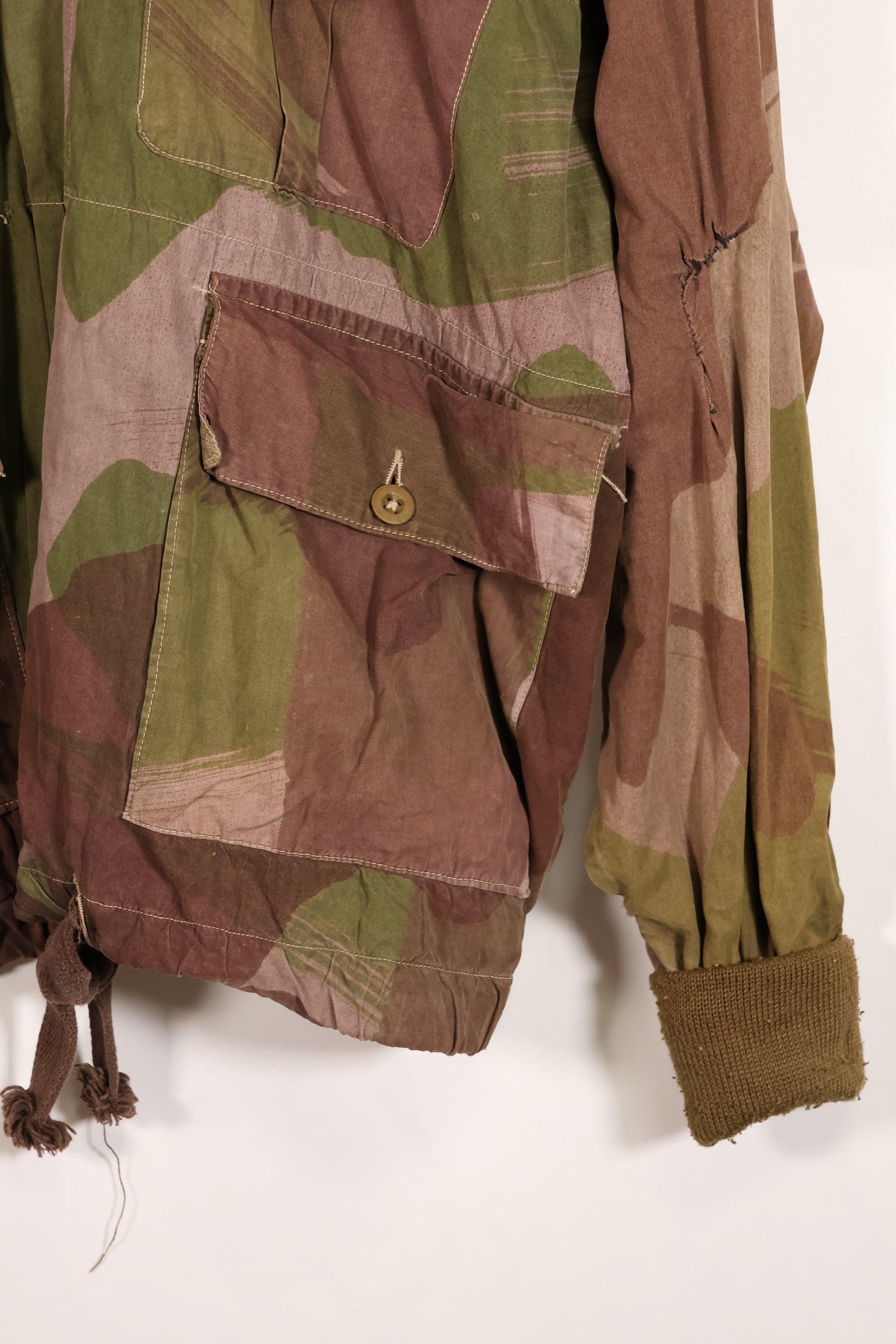 Real British Army SAS Smock WINDPROOF Camouflage Smock, size unknown, scratches and repairs, used.