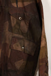 Real British Army SAS smock WINDPROOF camouflage smock, size unknown, heavy fabric, black dyed, used.