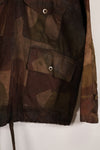 Real British Army SAS smock WINDPROOF camouflage smock, size unknown, heavy fabric, black dyed, used.