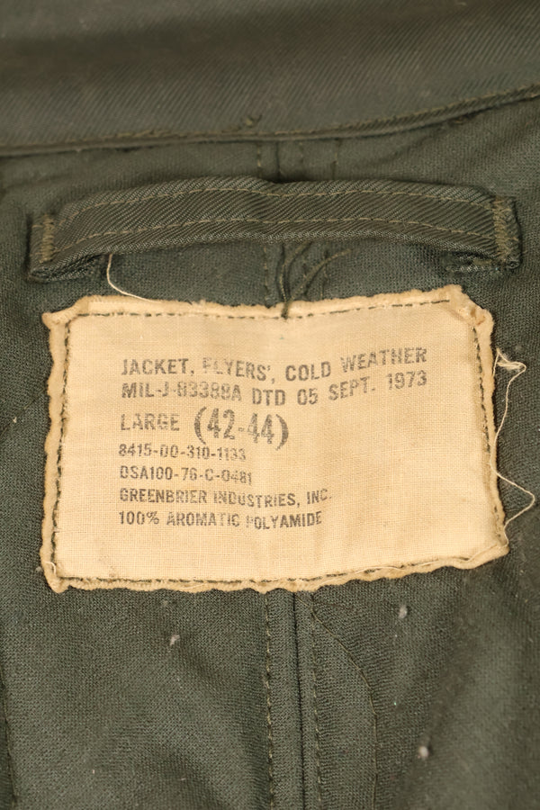1976 Contract LARGE US Navy CWU-45P Flight Jacket Intermediates Used