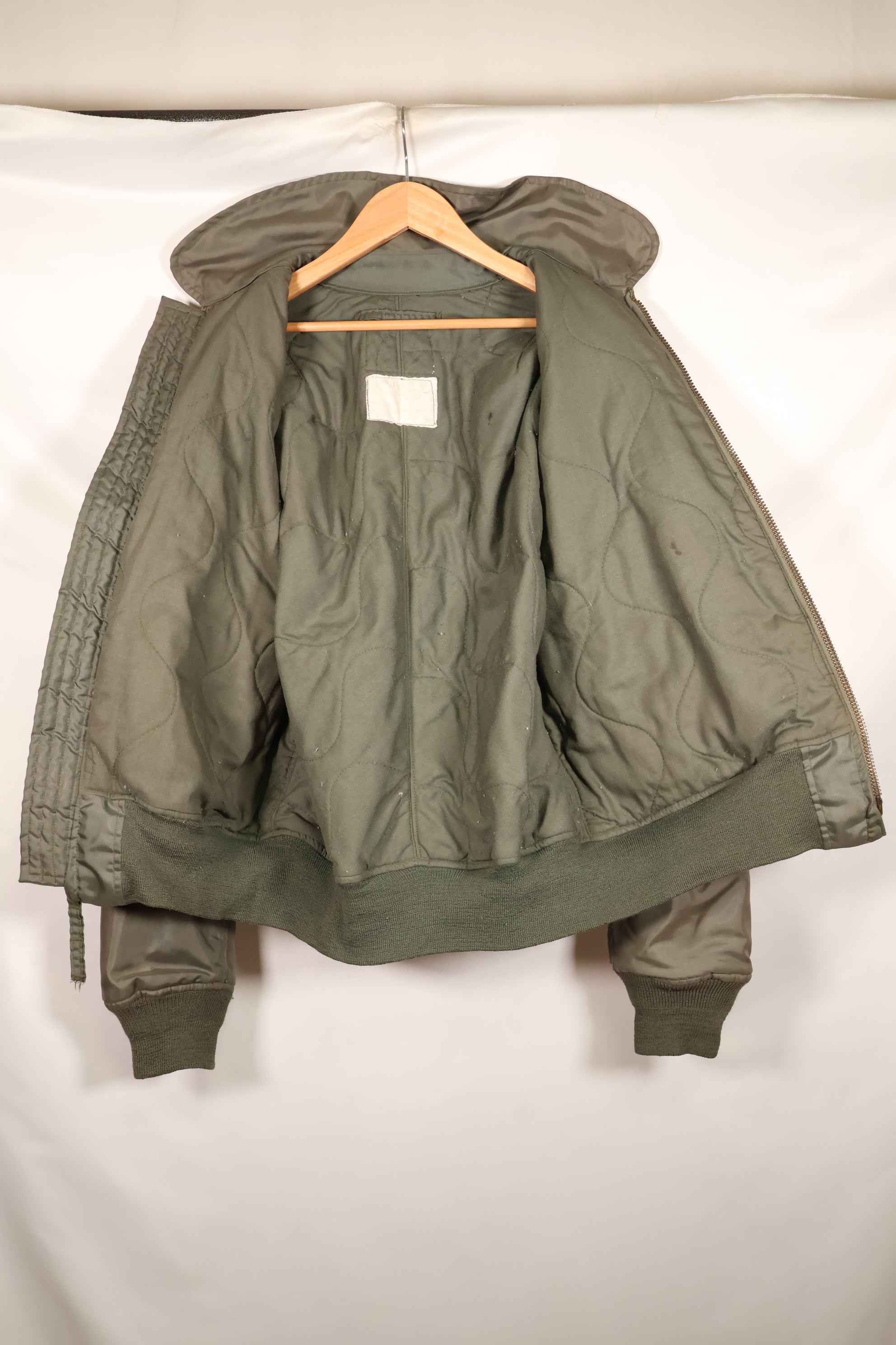 Circa late 1970s Estimated MEDIUM US Navy CWU-45P Flight Jacket Intermediates Used