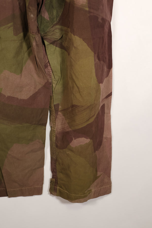 Real 1944 British Army SAS Trousers WINDPROOF Camouflage Pants Size No.1 Used