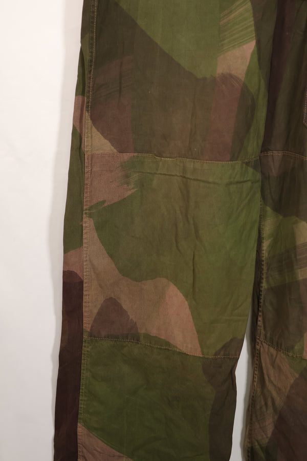 Real British Army SAS Trousers WINDPROOF Camouflage Pants Size No.4 Used