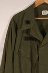 Real 1969 4th Model Jungle Fatigue Jacket L-L with Army patch, used.