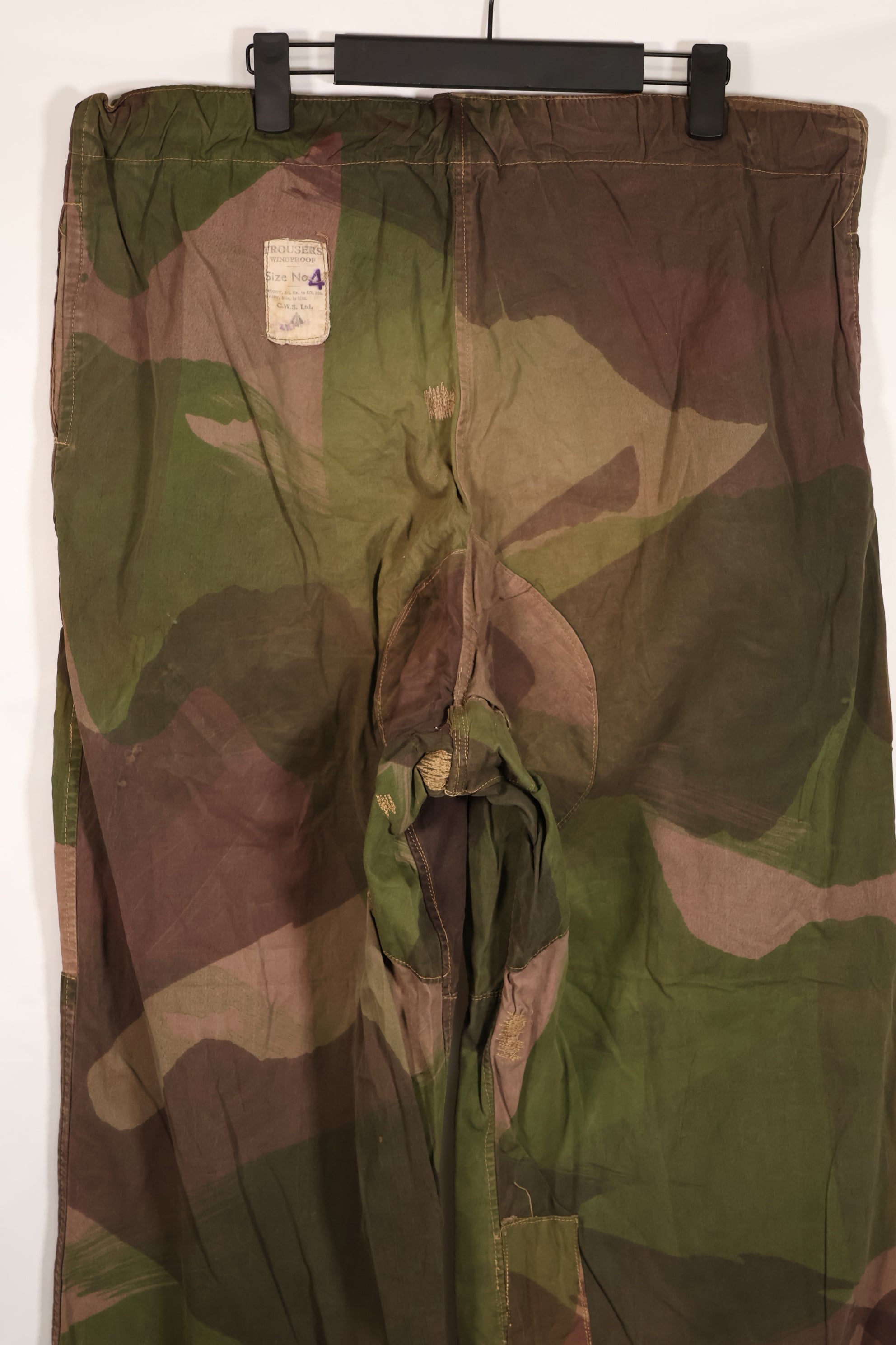 Real British Army SAS Trousers WINDPROOF Camouflage Pants Size No.4 Used